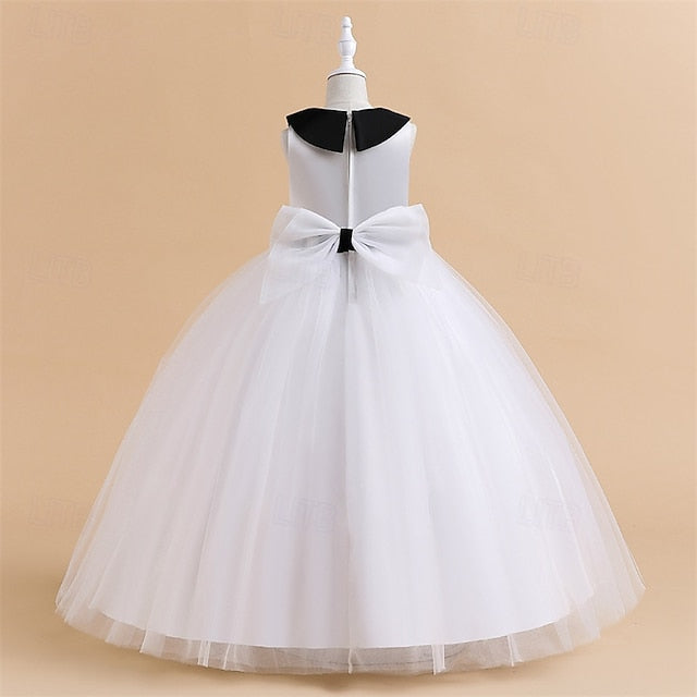 Sleeveless Color Party Block Dress Girls' Kids Performance