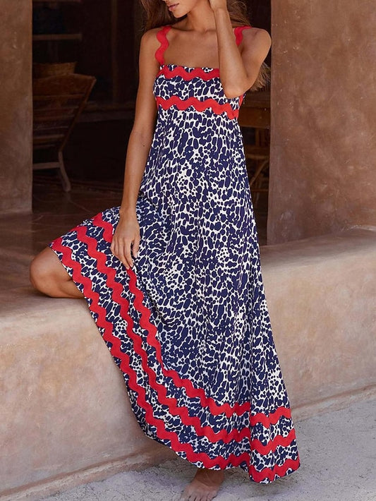 Women's Casual Dress Slip Dress Beach Dress Floral Backless