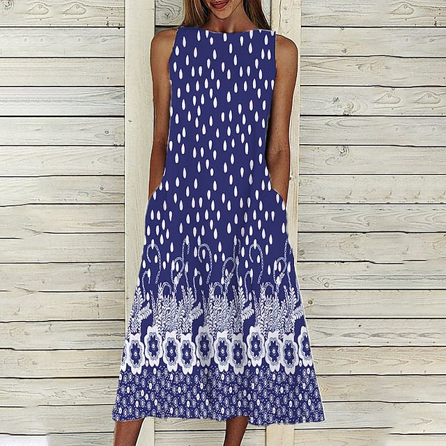 Women's Midi Dress Casual Dress Shift Dress Tank Dress