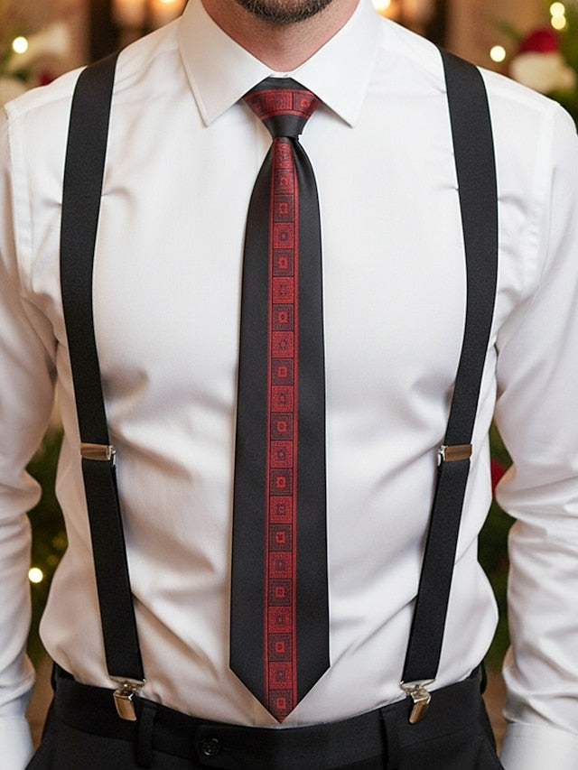 Polyester Pattern with Necktie Classic Men's