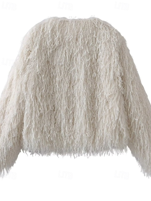 Coat Furs Comfortable Leathers Women's Faux Fur