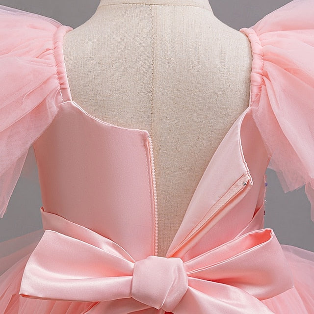 Party Sleeveless Dress Wedding Kids Girls' Special Sequin