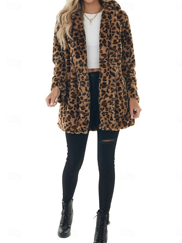 Pockets Women's Warm Breathable with Coat Winter Patchwork