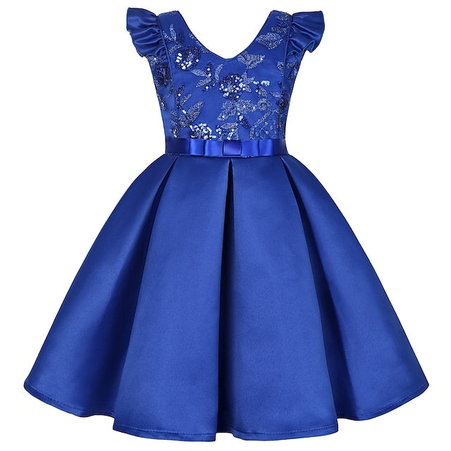 Sleeveless Formal Party Dress Girls' Kids Color Solid