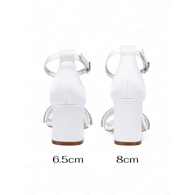 with Women's Block Sandals Satin Rhinestone Heel Purple