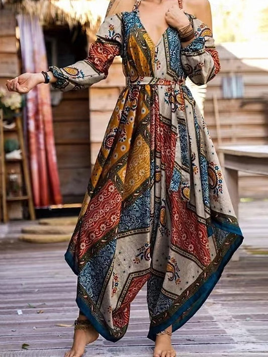 Women's Normal Dungarees Jumpsuit Streetwear Floral Long