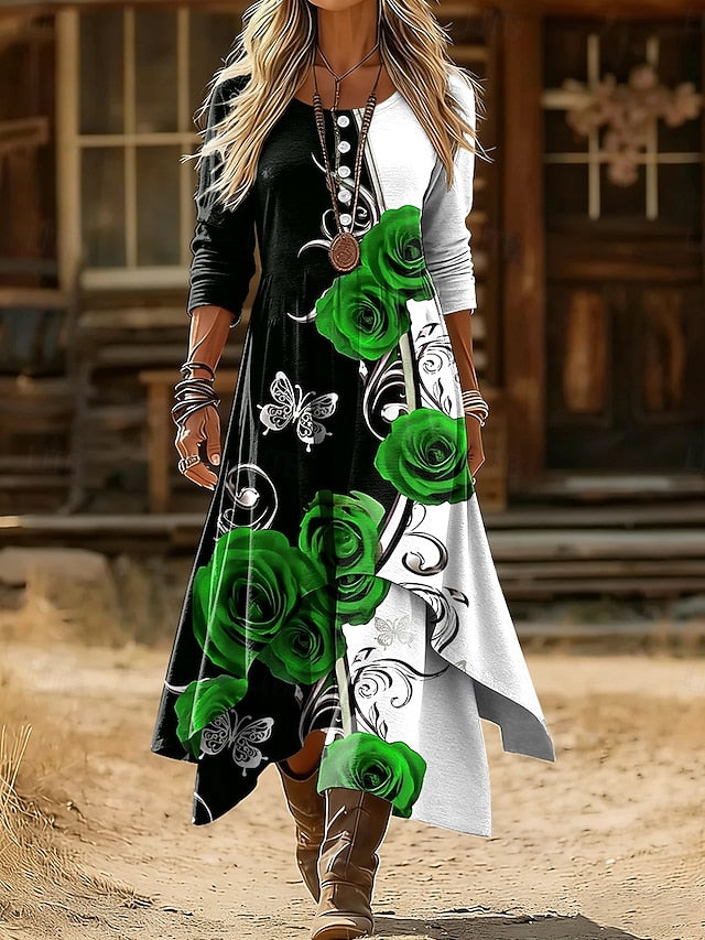 Women's Midi Dress Shift Dress Casual Daily Holiday Regular