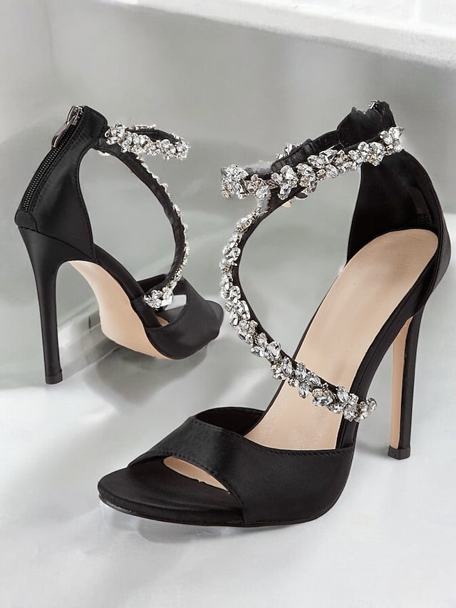 Rhinestone-Embellished – Elegant Stiletto Heels Women's