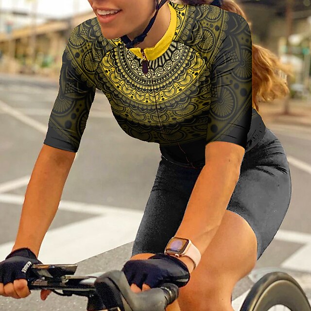 Women's Cycling Jersey Graphic Short Sleeve Bike Jersey Top