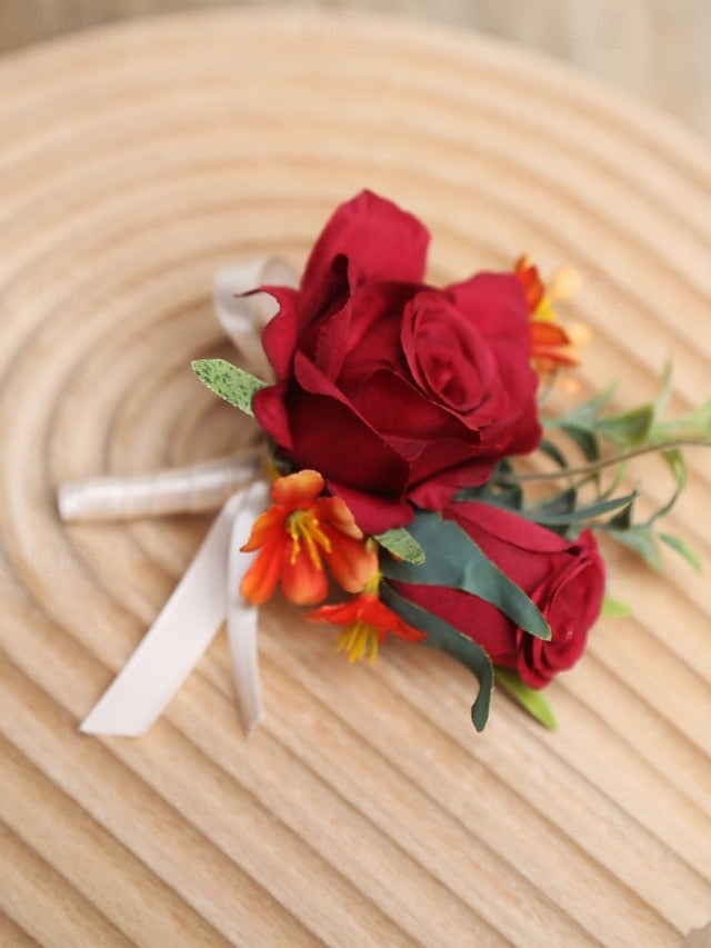 Artificial and Elegant Corsage Wrist Wedding – Boutonniere
