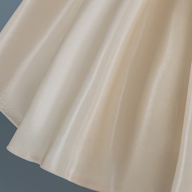 Wedding Dress Party Sleeve Girls' Short Sequin Toddler