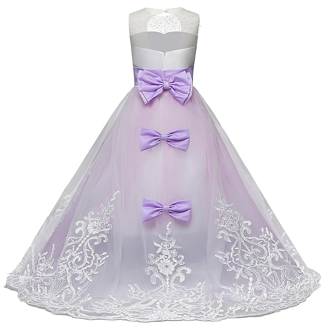 Kids Flower Girl Sleeveless Wedding Girls' Dress