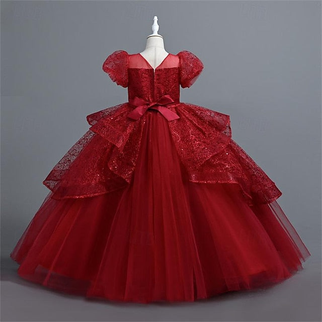 Girl Wedding Party Girls' Dress Flower Performance