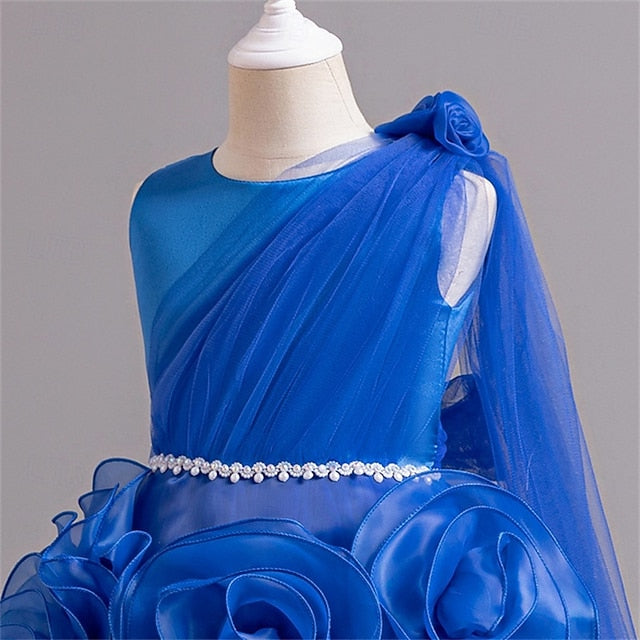 Cosplay Party Color Dress Solid Girls' Kids