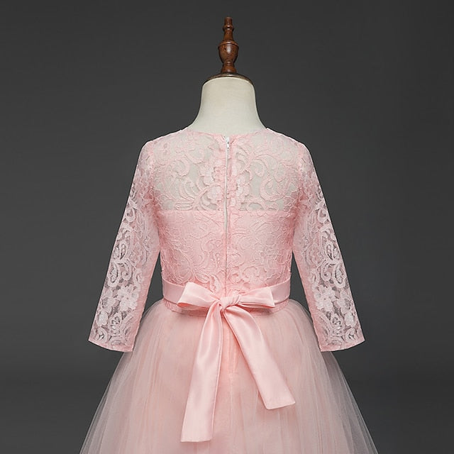 Lace Kids Prom Years Girl 3-13 Flower Princess Dress
