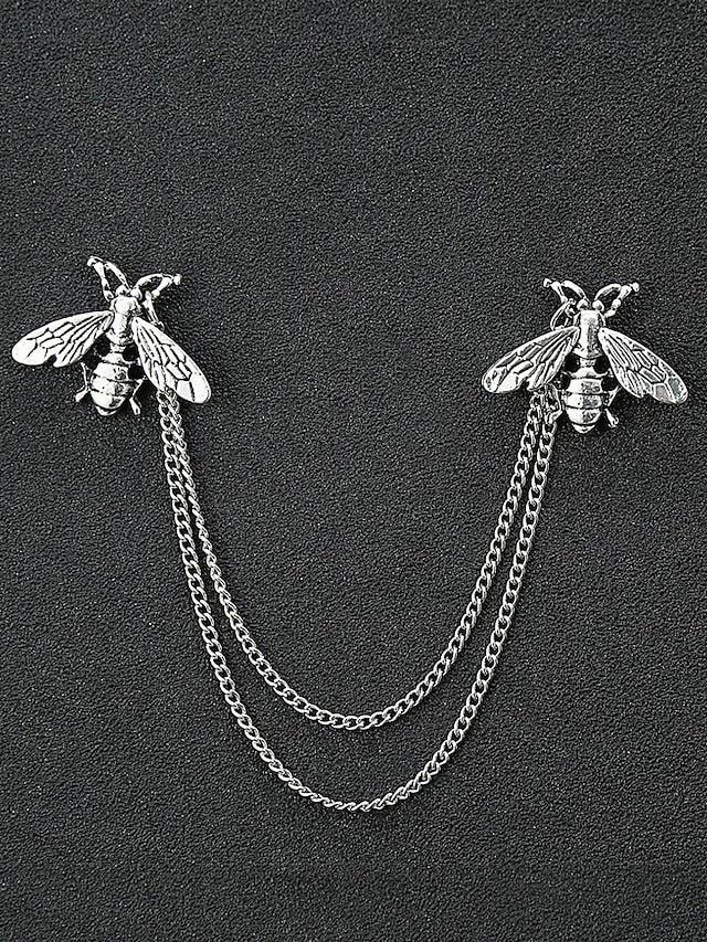 Collar Pins – Reindeer Elegant Men's Christmas Alloy