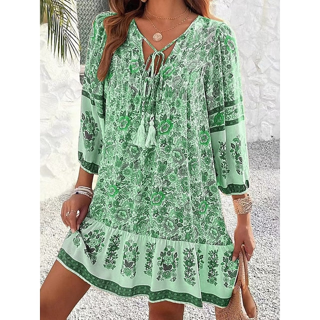 Women's Mini Dress Shift Dress Casual Outdoor Beach Loose