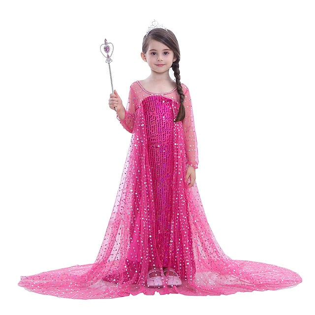 Girls' Dress Elsa Movie Girl Princess Flower Frozen