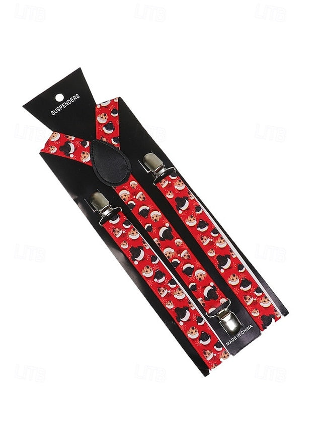 Snowman Men's with Christmas Suspenders