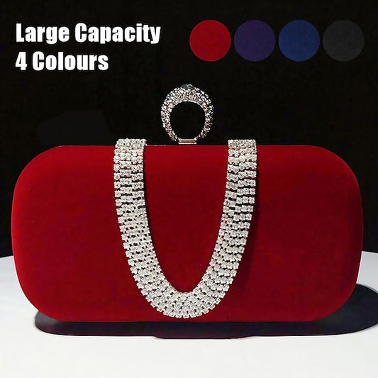 Bags Women's Velvet Clutch Evening Wristlet Bag
