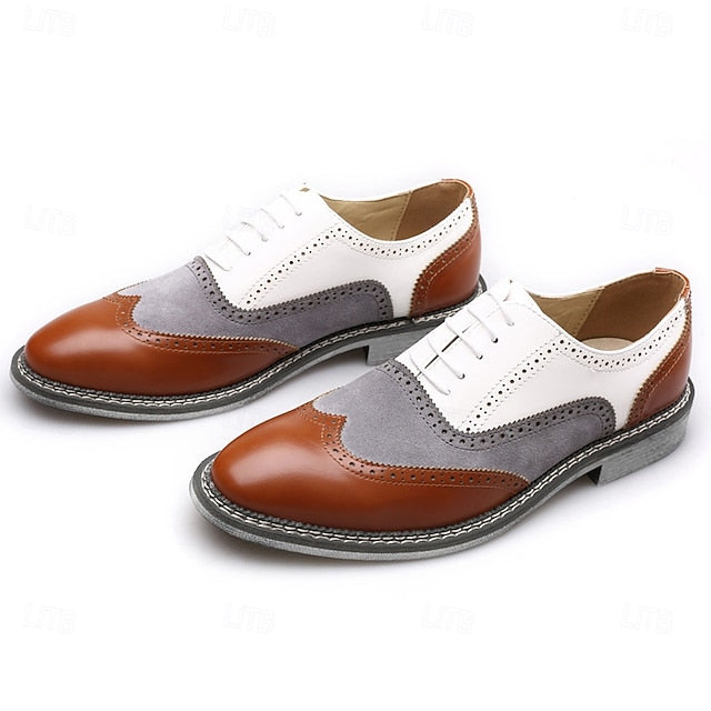 in Gatsby-Inspired Men's Oxford Shoes Spectator Wingtip