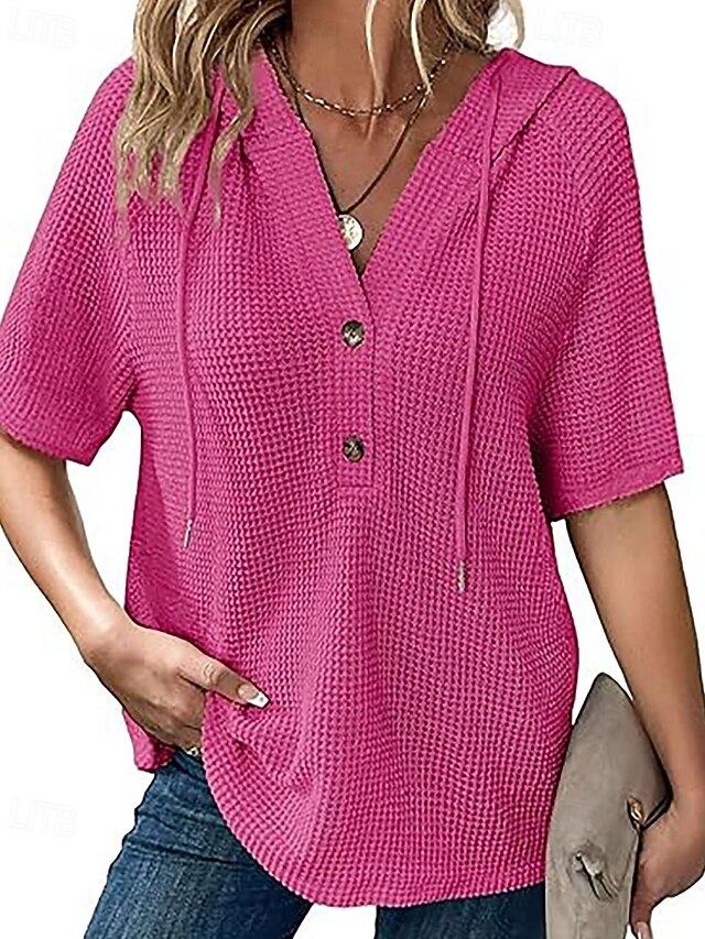 Women's Shirt Blouse Plain Elegant Stylish Classic Short