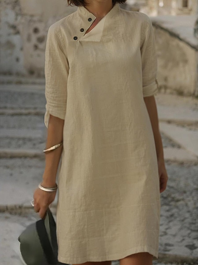 Women's Black White Pink Summer Spring Mini Dress White