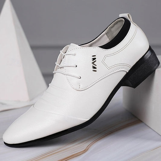 Men's Lace-Up - White for Shoes Elegant Formal