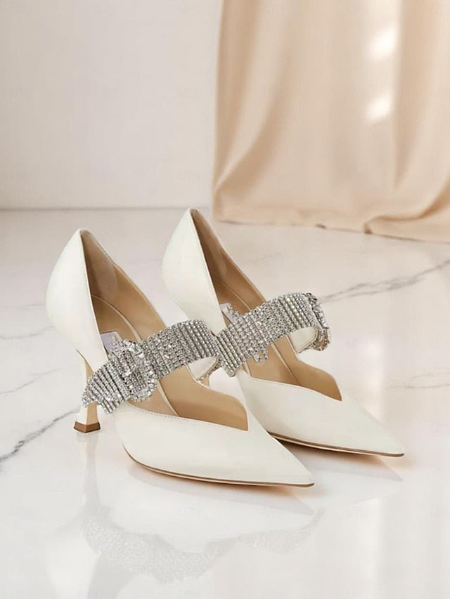 Rhinestone-Embellished Slingback with Women's Pumps