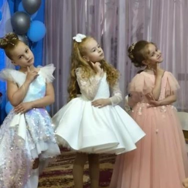 Kids First Girls' Flower Communion Party Dress Girl