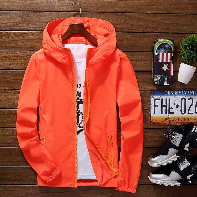 Men's Women's Windbreaker Running Skin Jacket Pocket