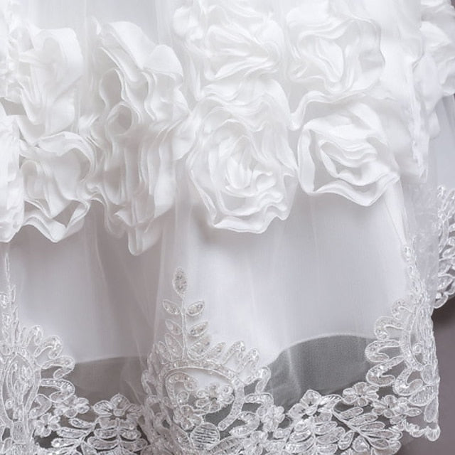 Little A Floral Party Kids Girls' Line Dress Plain