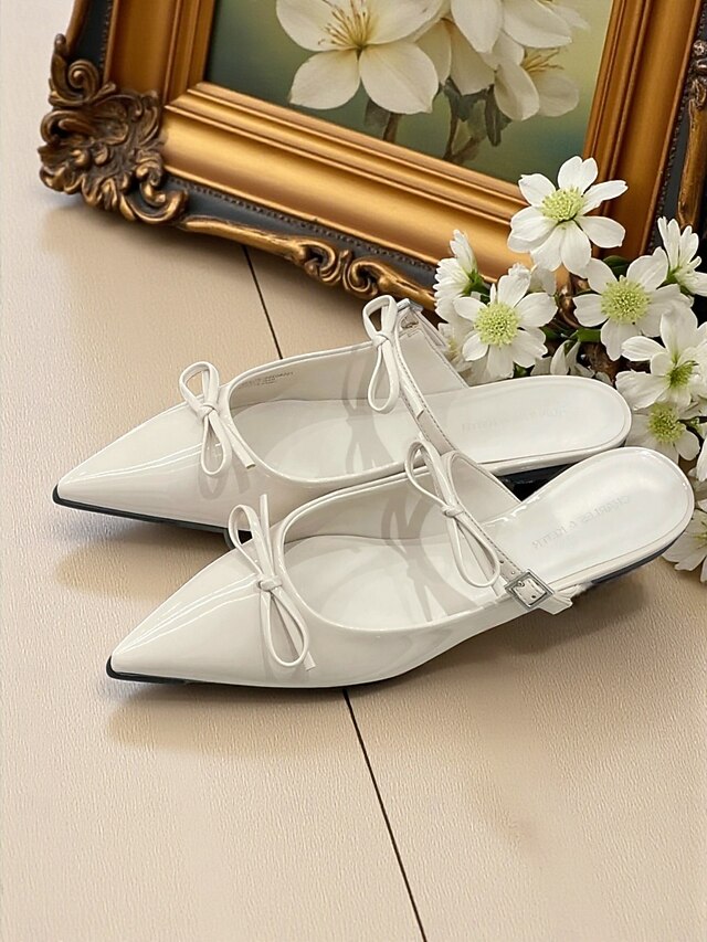 with Rhinestone Women's Pointed Toe Black Flats