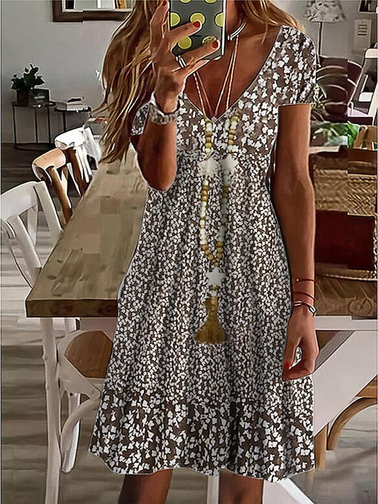 Women's Mini Dress Petite Dress T Shirt Dress Tee Dress