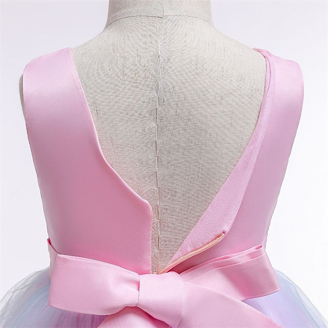 Blushing Blue Floral Purple Dress Girls' Party Lace Kids