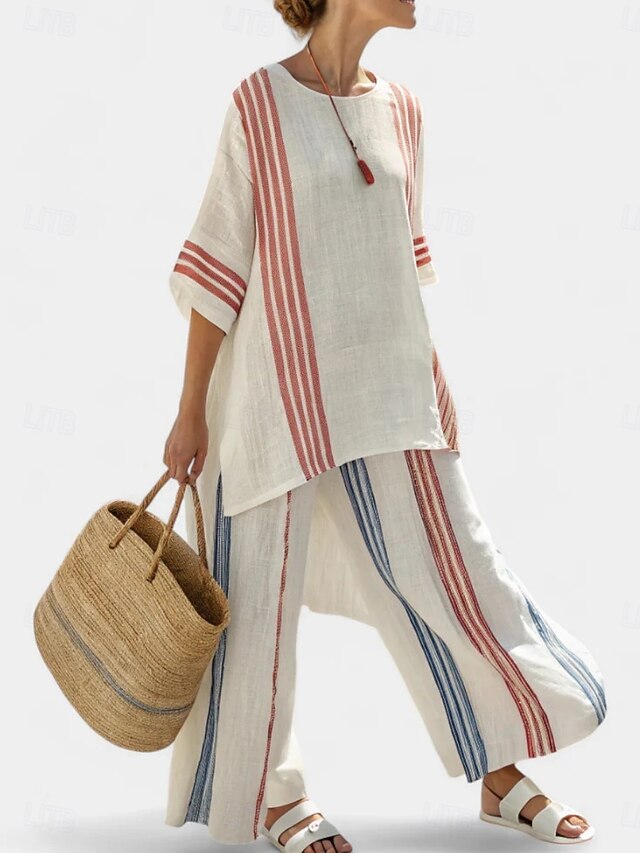 Women's Pants Sets Bolero Top 3/4 Length Sleeve Crew Neck