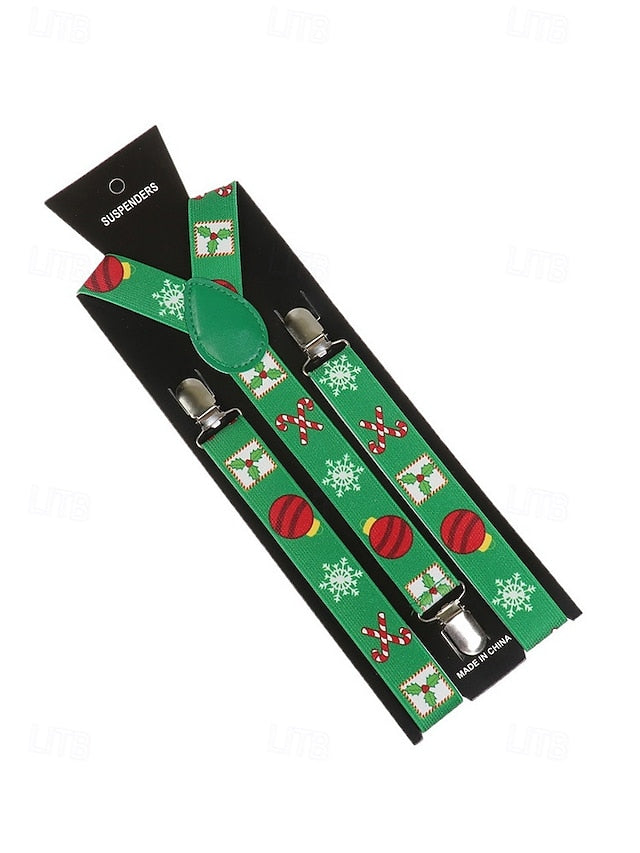 Snowman Men's with Christmas Suspenders