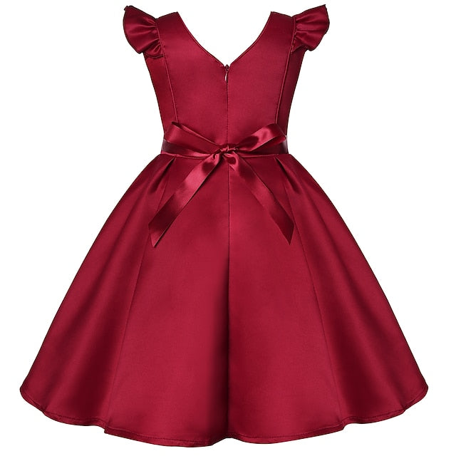Sleeveless Formal Party Dress Girls' Kids Color Solid