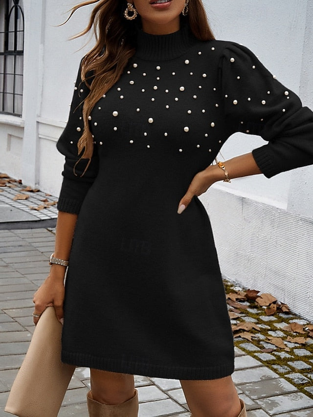 Women's Mini Dress Sweater Dress Elegant Modern Daily Going