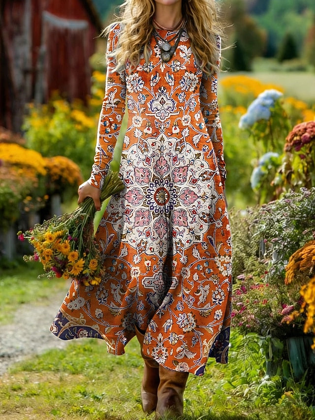 Women's Midi Dress A Line Dress Vacation Casual Daily