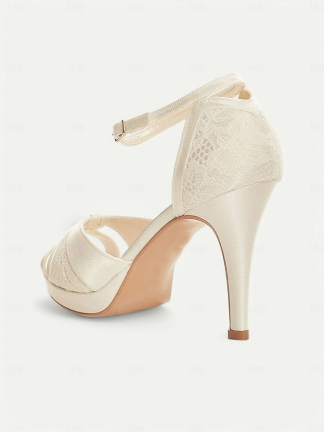 Heel High Pink Satin with Elegant Women's Sandals Peep Toe