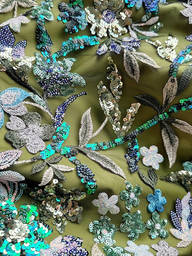 Gown Satin of A-Line Bride Embroidered Evening Mother Floral the