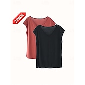 Women's Blouse Solid Color Stylish Casual Short Sleeve V
