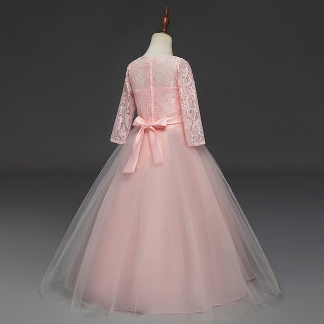 Girl Prom Flower Princess Years Kids Lace 3-13 Dress