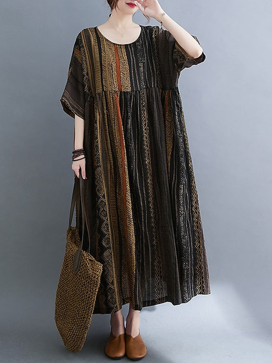 Women's Maxi Dress Cotton Blend Casual Dress Basic Casual