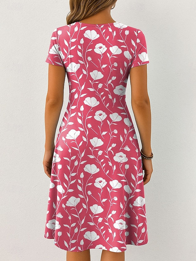 Women's Midi Dress Knit Dress Casual Dress T Shirt Dress