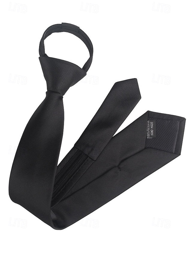 and Zip - Pre-Tied Classic Stripes Men's Ties Narrow