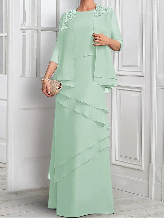 Mother the Piece Suit Formal Two Elegant of Bride A-Line Dress