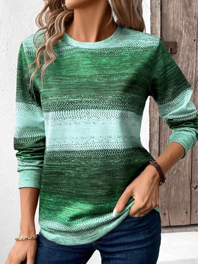 Women's Pullover Sweatshirt Graphic Geometric Casual Long