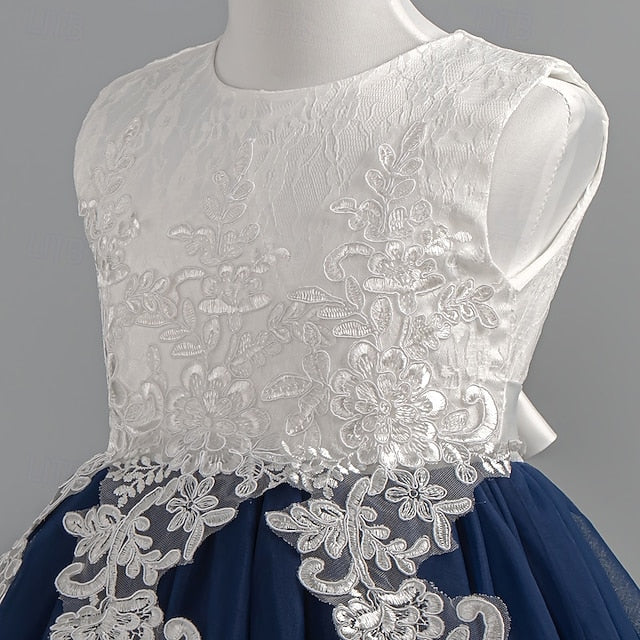 Sleeveless Kids Floral Girls' Dress Party Special Wedding